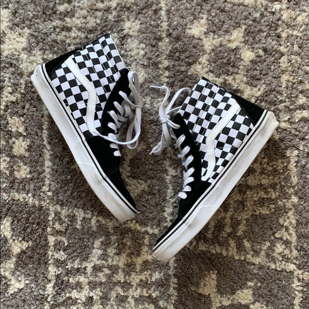 High Top Checkered Old School Vans